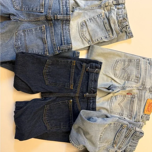 Levi’s Jeans Boys Size 5 Denim Lot Of 5 Carious Washes and Brands - Picture 2 of 4